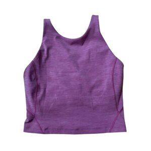 Lululemon Align High Neck Tank Top Heathered Pink Blossom Size 2
